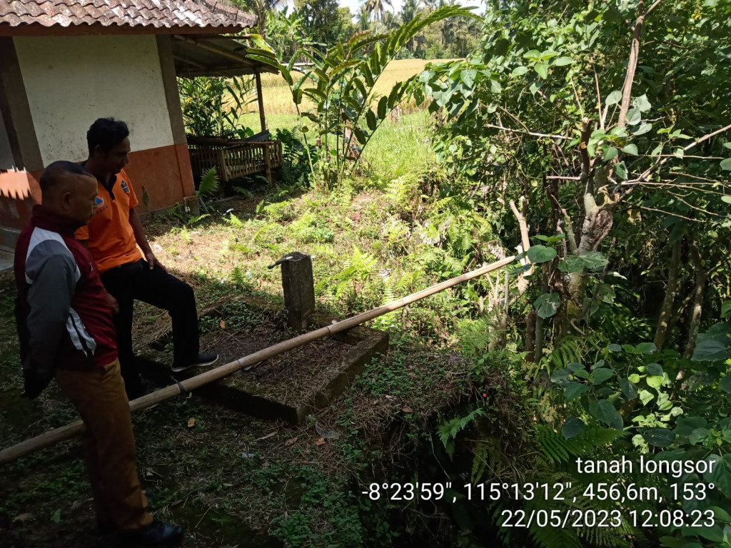 Tanah Longsor di Banjar Petang Dalem, Desa Petang, Kecamatan Petang Tanggal 22 Mei 2023